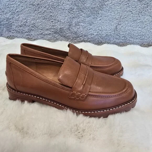 Madewell Corinne Lugsole Loafer NE526 Women's Sizes Dried Maple Leather Size 5.5 - Picture 4 of 8